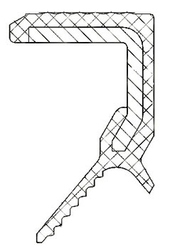 Схема сальника с конической винтовой насечкой